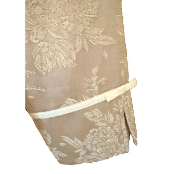 Womens Designer Susan Graver Embroidered Floral Blazer Pearl Tan, Size L - Picture 4 of 5